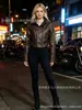 Bestseller de AliExpress al por mayor 2026 Nueva moda para mujer Chaqueta de cuero PU estilo espina de pescado ajustada europea y americana con cuello alto