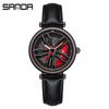 Sanda sanda Novo 1074 Pulseira Casal Relógio de Quartzo Mostrador de Roda Casual Feminino Relógio de Pulso Personalizado