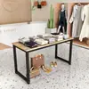 Mesa de exhibición para tienda de ropa, Exhibidor de centro comercial, Estante de exhibición para ciudad, Estante para bolsos y zapatos, Mesa larga, Mesa isla, Exhibidor para floristería