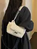Bolsa transversal de corrente com padrão losango transfronteiriça para mulheres, nova tendência outono 2026, bolsa de ombro cruzada para trabalho e deslocamento