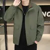 Jaqueta Workwear com Lapela Retrô para Homens, Novo Estilo Primavera/Outono, Solta Casual Tendência Versátil Modeladora