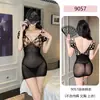 Lencería Sexy Talla Grande Body de Malla Atuendo Deseo Puro Tentación Sexy Body Abierto en la Entrepierna Medias de Red Uniforme Body Negro de Seda No Necesita Quitarse