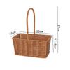 Cesta de Flores de Rattan Sintético Cesta Portátil Cesta de Frutas Pastoral Decoração de Sala de Estar Cesta de Flores Presente de Acompanhamento Adereços de Fotografia Infantil