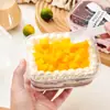 Caja de Empaque para Tiramisú Famoso en Internet con Cuchara, Molde Desechable para Mille-Feuille, Caja Transparente para Postres de Mousse