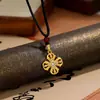 Colar de corda trançada de ágata com pilão de diamante cruzado acessórios de moda diy design temperamento retrô alta sensação corrente para clavícula