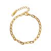 Pulseira Loftily Novo Luxo Acessível Design Nicho Ins Aço Titânio Simples Galvanizado Ouro 18K Em Relevo Atacado