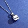 Collar con colgante de moissanita de 1 quilate con cabeza de buey y diamantes incrustados en plata esterlina S925, diseño elegante y de lujo, transmisión en vivo, lote de fábrica.