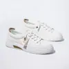 Zapatos Blancos Personalizados K1001 para Mujer Más Vendidos Versátiles Estilo Coreano Zapatos Deportivos para Mujer Primavera Estudiante Zapatos Casuales Running