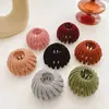 Grampo de Cabelo Coreano para Mulheres, Fixador de Rabo de Cavalo Alto Ninho de Pássaro, Fazedor de Coque Preguiçoso, Presilha de Cabelo Garra Preguiçosa, Veludo Atacado