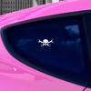 Comércio exterior personalizado criativo interessante refletivo à prova d'água caveira e chave inglesa adesivos de carro cobrindo arranhões decalques