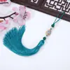 Gota de Agua Diamante Borla Larga Hielo Prensado Seda Hielo DIY Hecho a Mano Colgante Borla Accesorios Antigua Dinastía Han Colgante para Abanico Venta al por Mayor