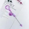 Llavero de Campana de Cuentas Creativas Coloridas DIY Anillo Colgante Colgante Anillo de Llave de Bolsa Barra de Cuentas Color Caramelo Decoración