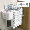 Cesto de Armazenamento de Roupa Suja Organizador de Roupas para Banheiro Sala de Chuveiro Doméstico Dobrável Montado na Parede Cesto de Lavanderia Balde para Roupa Suja