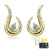 Aretes de Plata de Ley S925, Aretes de Moissanita, Listos para Usar, Modernos, Estilo Nuevo, Versátiles y que No se Desvanecen, Venta al por Mayor de Fábrica