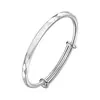 Pulseira Empurra-Puxa Xingcheng Prata Pura 999 "Sempre ao Seu Lado" Presente de Feriado Design de Nicho Simples Versátil Moda