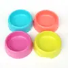 Cuenco de plástico práctico para mascotas, venta al por mayor, color caramelo, redondo, individual, para gatos, comida, arroz