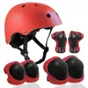 Suministro Listo de Juego de Equipo Protector de Casco Multicolor, Bicicleta Patines Patineta, Equipo Protector Infantil Anticaídas de Seguridad Deportiva