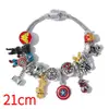 Película de Animación de Dibujos Animados Más Vendida Europea y Americana Transfronteriza Avengers Capitán América Pulsera Panjia Joyería DIY