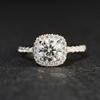 Anillo Mosan de Plata de Ley S925 de 1 quilate para Mujer Color D Cuadrado Princesa Bolsa VVS1 con Código de Cintura Anillo de Moissanita al por Mayor