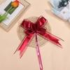 Tamaño Grande Transfronterizo 50 # Color Metálico Mate Lazo de Organza Flor Atada a Mano para Envoltura de Regalo de Navidad y Decoración de Coche de Boda.