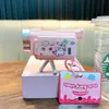 Llavero proyector de cámara de dibujos animados, lindo llavero de juguete brillante para aliviar el estrés, pequeño regalo de máquina de garra proyector