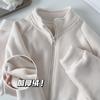 Versão Engrossada do Torrada com Creme! Jaqueta de Fleece, Moletom de Fleece, Gola Alta, Cardigã Solto para Mulheres, Outono e Inverno 2025