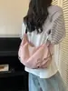 Bolsa ligera estilo coreano, bolsa impermeable tipo dumpling de nailon, adecuada para estudiantes, uso casual, para ir al trabajo y uso al aire libre; se puede llevar como bolso de hombro o bolso cruzado, tanto para hombres como para mujeres
