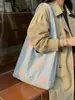 Bolso de hombro grande de estilo coreano minimalista con bordado de estrella para mujer, nuevo modelo 2026, bolso casual para estudiante universitario, para el día a día, bajo el brazo