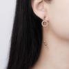 Pendientes de Aro Dorados con Borla y Aguja de Plata de Ley Llenos de Diamantes Pendientes Largos Estilo Retro Pendientes de Lujo Ligero Joyería Transfronteriza Venta al por Mayor