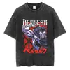 Camiseta Streetwear para Hombre Negro Lavado Hip Hop Oversize