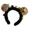 Diadema de felpa para otoño e invierno, diseño de payaso, para lavarse la cara, aplicar mascarilla, maquillaje, 2023