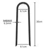 Estacas para Trampolín de Alta Resistencia, Clavos de Tierra Galvanizados en Forma de U con Puntas Inclinadas, Estacas de Fijación para Carpas y Columpios, Sujetadores
