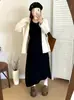 Vestido irregular con abertura para mujer de talla grande, vestido suéter para mujer para usar en capas, vestido de punto 2026 otoño e invierno para mujeres de talla grande