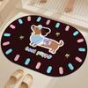Tapete de Chão para Banheiro Desenho Animado Lama de Diatomáceas Absorvente de Água Secagem Rápida Capacho Banheiro Vaso Sanitário Antiderrapante Tapete para Pés Tapete Personalizado com Fotos
