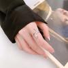 Anillo de serpiente estilo frío europeo y americano ins celebridad de Internet moda personalidad combina con todo anillo de serpiente con incrustaciones de diamantes suministro de comercio exterior