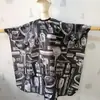 Capa de Cabeleireiro para Adultos, Ferramentas de Corte de Cabelo para Salão, Avental de Corte de Cabelo para Casa, Espelho de Mão, Pente, Secador de Cabelo, Capa Estampada