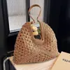 Bolso de Hombro Casual Verano Gran Capacidad Bolso Tejido de Paja Mujer 2026 Nuevo Estilo Bolso Tejido de Playa Vacaciones Bolso Tote