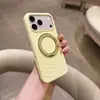 Soporte giratorio de 360 grados adecuado para funda de teléfono 18 Pro Max, funda protectora magnética de silicona líquida ondulada Apple 17