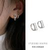 Hebilla de oreja con letra de plata esterlina s925 para mujer, diseño de nicho simple, moderno y moderno, pendiente de hueso de oreja de alta calidad