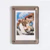 Ímã de Geladeira para Cartão Pequeno DIY Moldura de Acrílico para Exibição Parede de Fotos Polaroid Moldura Magnética para Fotos Mesa Criativa Casal