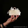 Caja de Dulces Creativa Color Champagne Portátil para Compromiso Boda Caja de Dulces Triangular para Boda Caja de Regalo de Madera para Acompañante de Dama de Honor
