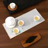 Paño de Cocina al por Mayor Paño de Cocina de Alto Nivel para Té Kung Fu Esterilla para Té Estilo Chino Pintada Tendencia Nacional Engrosada Absorbente de Agua No Suelta Pelusa No se Desvanece Esterilla para Té