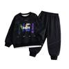 Nuevo Conjunto de Sudadera, Ropa de Dos Piezas para Niños para Deportes y Ocio, Nueva Sudadera de Cuello Redondo de Otoño, Pantalones de Punto, Estampado de Moda