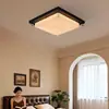 Lámpara de techo italiana minimalista de lujo ligero imitación mármol para dormitorio, lámpara de techo cuadrada moderna simple que protege los ojos para dormitorio principal y estudio