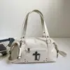Bolsa de Axila Estilo Hot Girl Transfronteiriça para Mulheres 2026 Nova Tendência Cool Bolsa Tote de Grande Capacidade Bolsa de Ombro Estilo Motociclista Retrô
