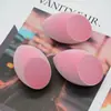 Ovo de Beleza Flocado Personalizado Corte Oliva, Ovo de Beleza Flocado Ultra Fino, Esponja de Maquiagem, Pincel de Pó que Não Absorve