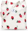 2025 Nueva Bolso de Hombro de Pana para Mujer Estudiante Coreana Bolso de Lona Gran Capacidad Literario Simple Versátil Bolsa de Compras