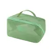 Bolsa Cosmética Transparente de Rede, Grande Capacidade, Sensação de Luxo, Várias Cores, Bolsa de Armazenamento Portátil Feminina, Necessaire