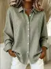 Camisa Plaid Versátil de Manga Longa com Gola Reversível Nova para Mulheres 2026, Europeia e Americana, Roupa Feminina da Moda Tendência para Quatro Estações