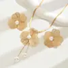 Colar de Pérolas Florais Transfronteiriço Europeu e Americano Conjunto de Joias Femininas Versátil de Alta Qualidade Corrente para Clavícula Moda Personalizada de Nicho